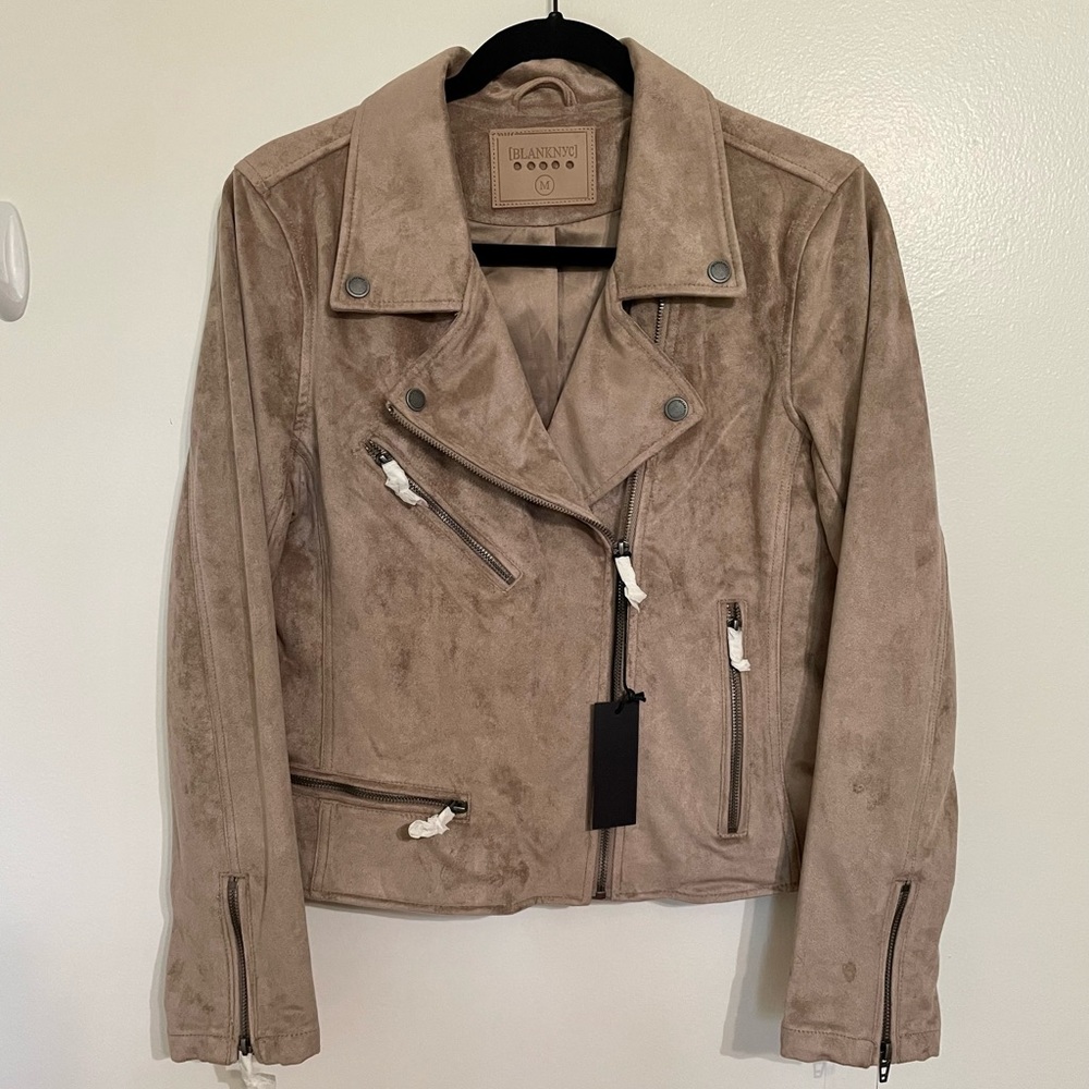 BLANKNYC Faux Suede Moto Jacket NWT